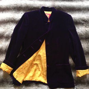 Spectacular SHANGHAI TANG  Purple Velvet Jacket